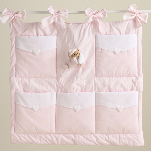 Органайзер (кишеньки) для дитячих ліжечок Nanan Puccio рожеві
