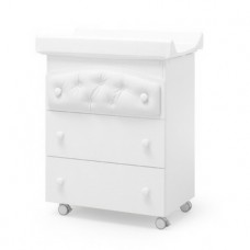 Пеленатор з ванночкою Erbesi Soft Bottoni Bianco 