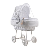 Complete cradle PICCI ARIA with capote, with fabric dressing and mattress