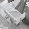 Приставне ліжечко для немовлят Erbesi Ninna біле з бежевою ніжкою 