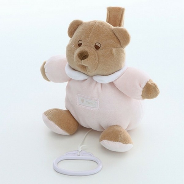 Підвісна іграшка на ліжечко ведмедик Nanan PUCCIO рожевий 17 см.
