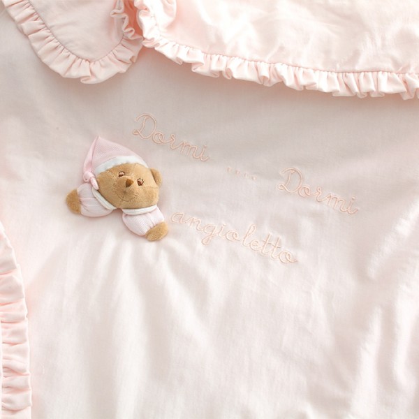 Плед для немовлят Nanan з рюшею рожевий