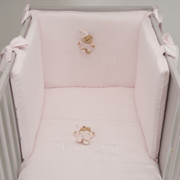 Комплект постільної білизни для новонароджених Nanan Dadini рожевий