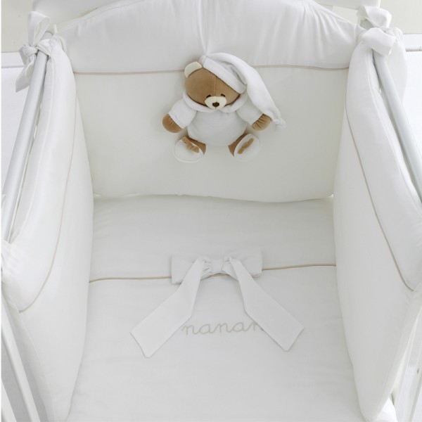 Комплект постільної білизни для новонароджених Nanan TATO білий
