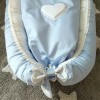 Кокон для новонароджених Minibambini із сердечком блакитний