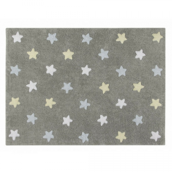 Килимок Lorena Canals Tricolor Stars Grey-Blue 120х160 см.