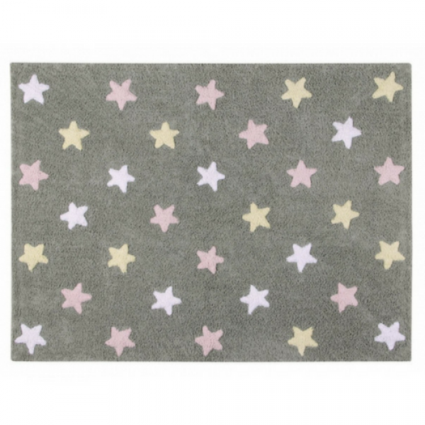 Килимок Lorena Canals Tricolor Stars Grey-Pink 120х160 см.